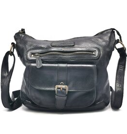 HillBurry Hillburry Shoulder Bag Washed Leather black