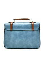 Banned Retro bags  Vintage bags - Banned Retro hand bag with buckles and bow (light blue)