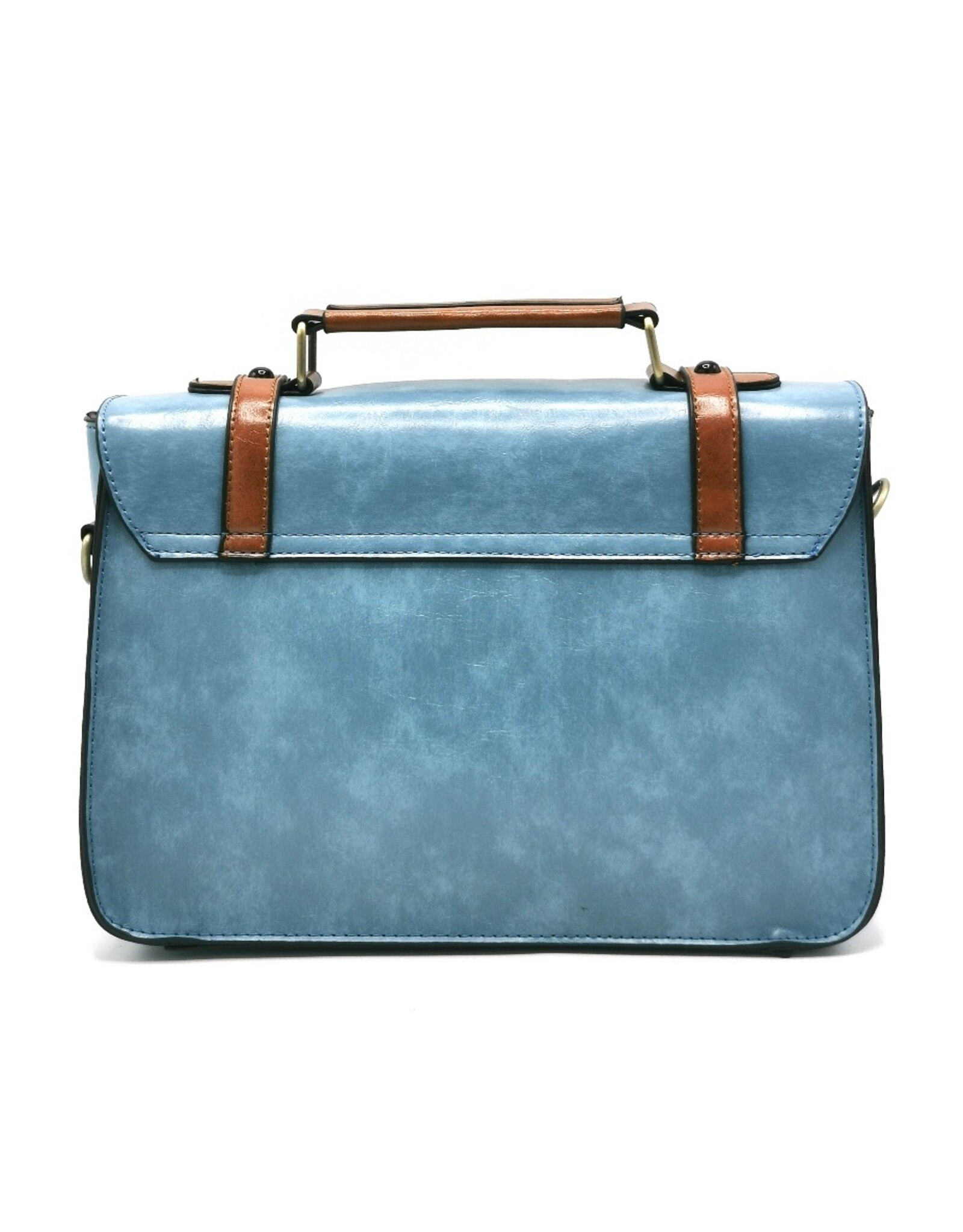 Banned Retro bags  Vintage bags - Banned Retro hand bag with buckles and bow (light blue)