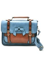 Banned Retro bags  Vintage bags - Banned Retro hand bag with buckles and bow (light blue)