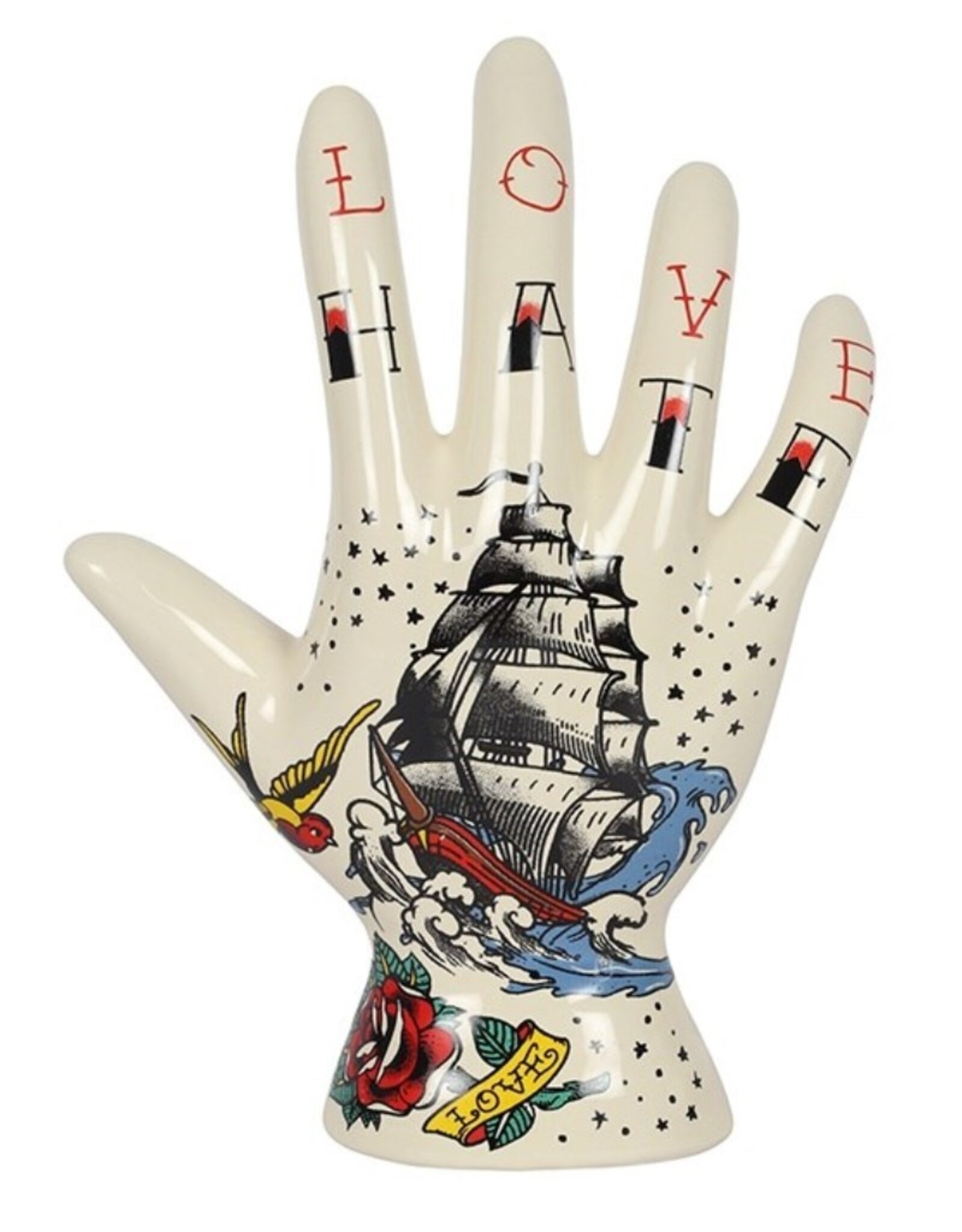 SMD Miscellaneous - Palmistry  Tattoo Hand Ornament Keramiek 19cm