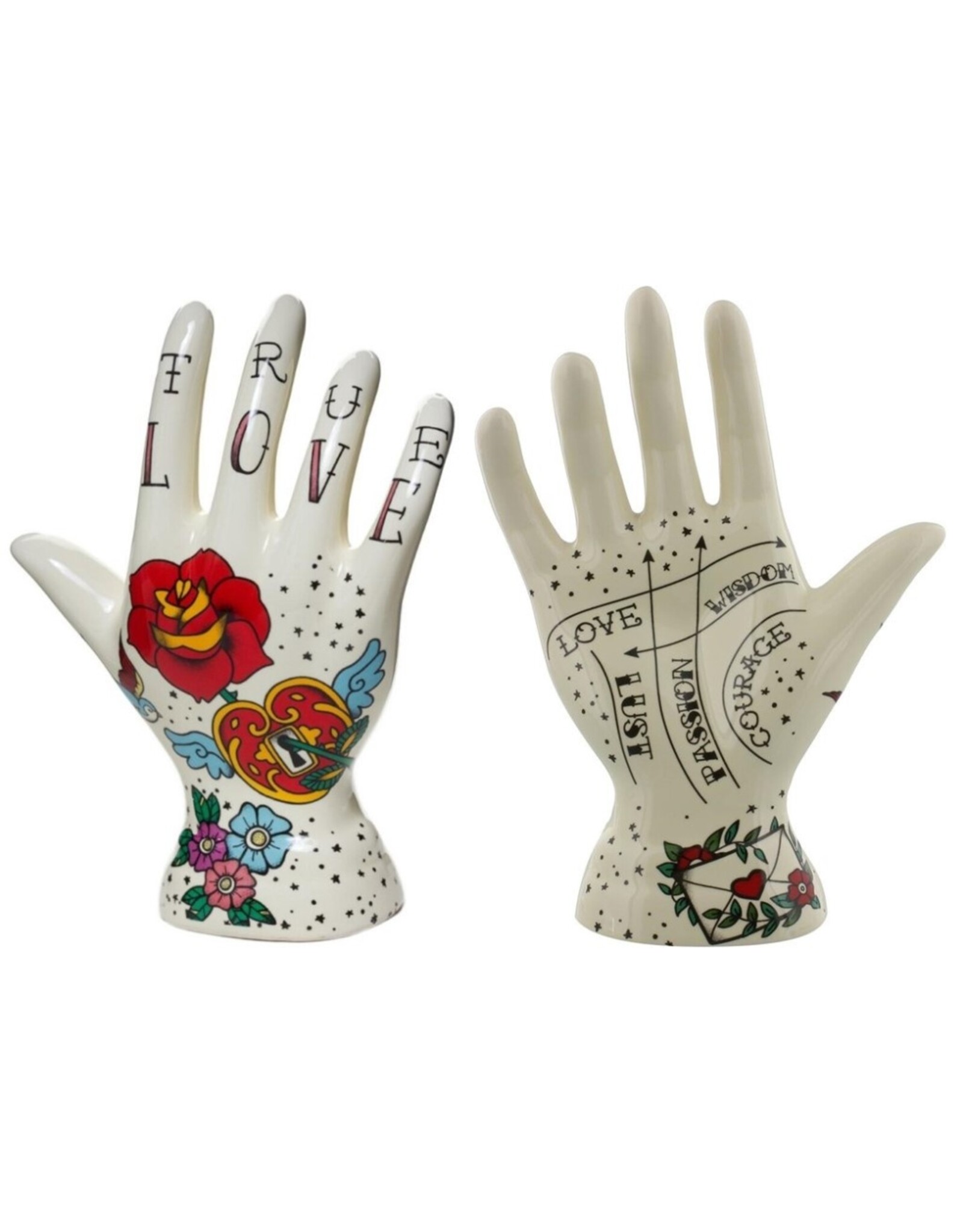 SMD Miscellaneous - Palmistry  Tattoo Hand Ornament Keramiek 19cm