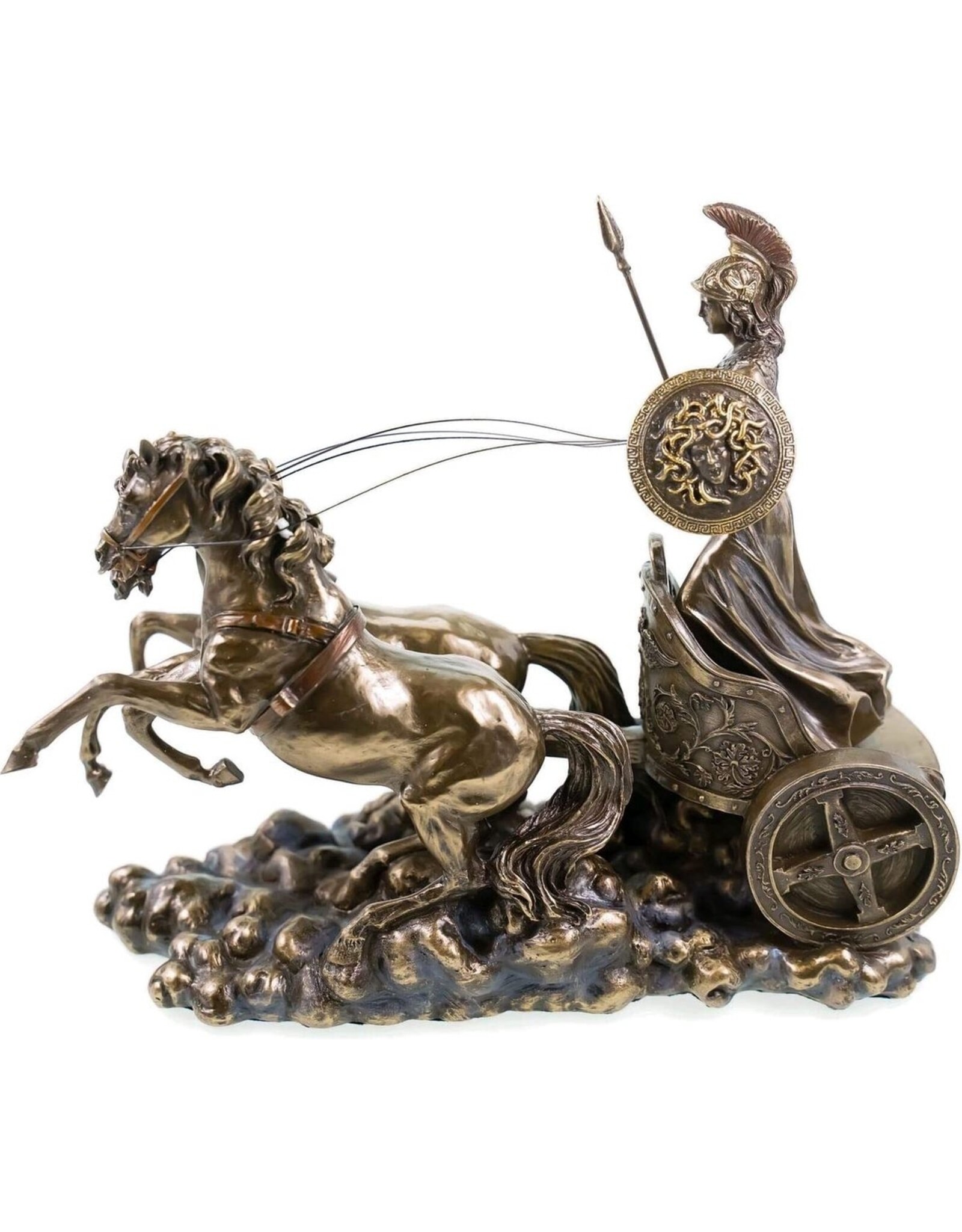 Veronese Design Giftware Beelden Collectables  - Athene Rijdt Strijdwagen beeld Veronese Design