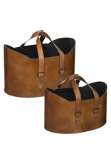 ATM Miscellaneous - Set of 2 Leather baskets "Logan"