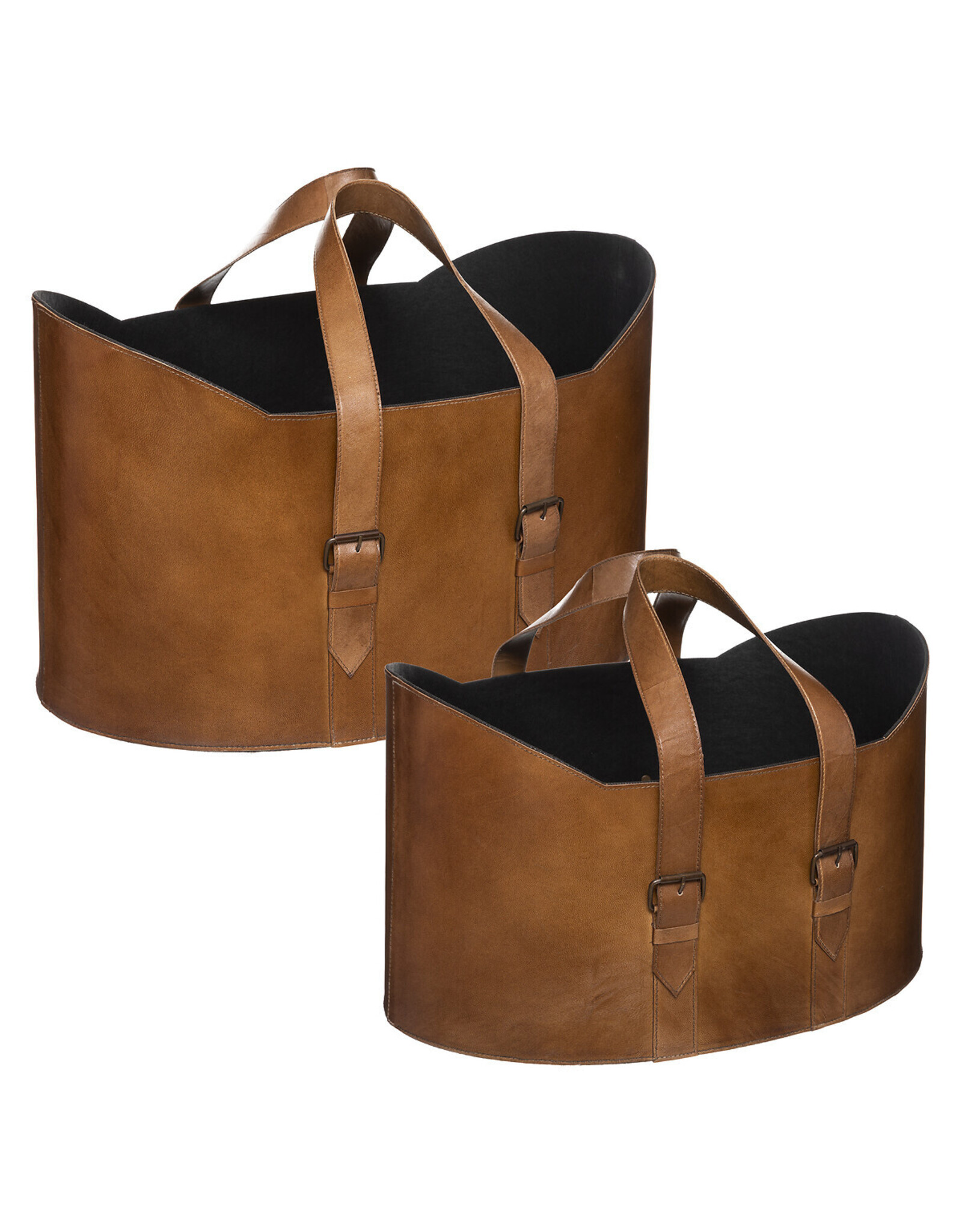 ATM Miscellaneous - Set of 2 Leather baskets "Logan"