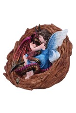Alator Giftware, beelden, collectables - Love Nest Fee met Draak Beeldje 15.5cm