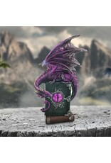 Alator Giftware & Lifestyle - Dragon Fable - Purple Dragon on Book Figurine 24cm