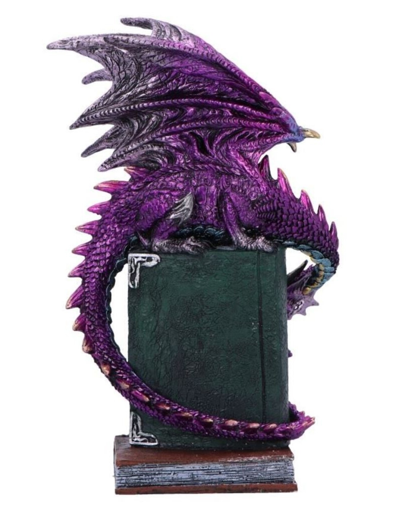 Alator Giftware & Lifestyle - Dragon Fable - Purple Dragon on Book Figurine 24cm