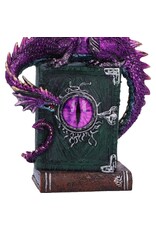 Alator Giftware & Lifestyle - Dragon Fable - Purple Dragon on Book Figurine 24cm
