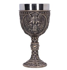 NemesisNow Wild Thirst Medieval Wolf Chalice 20cm