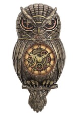 Veronese Design Giftware & Lifestyle - Steampunk Owl Pendulum Wall Clock