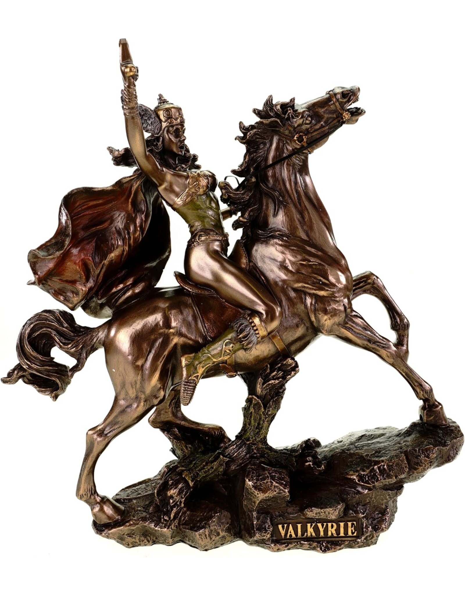 Veronese Design Giftware & Lifestyle - Valkyrie on horse with sword Bronzed Figurine Veronese Design