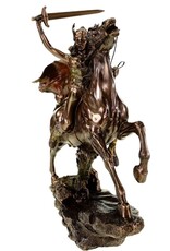 Veronese Design Giftware & Lifestyle - Valkyrie op paard met zwaard gebronsd  beeld Veronese Design