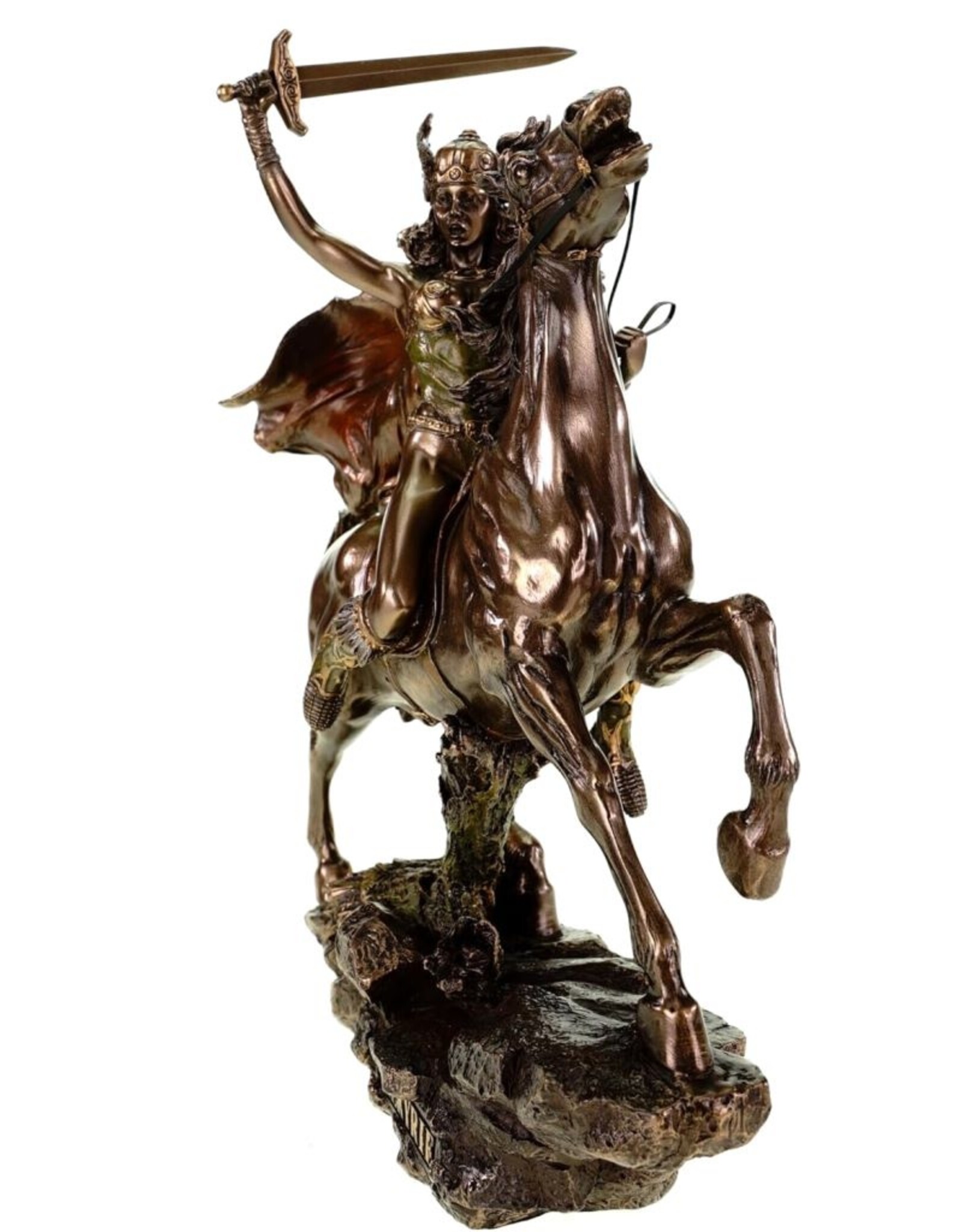 Veronese Design Giftware & Lifestyle - Valkyrie on horse with sword Bronzed Figurine Veronese Design