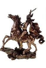 Veronese Design Giftware & Lifestyle - Valkyrie on horse with sword Bronzed Figurine Veronese Design
