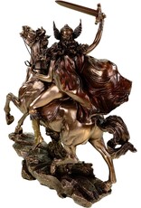 Veronese Design Giftware & Lifestyle - Valkyrie op paard met zwaard gebronsd  beeld Veronese Design