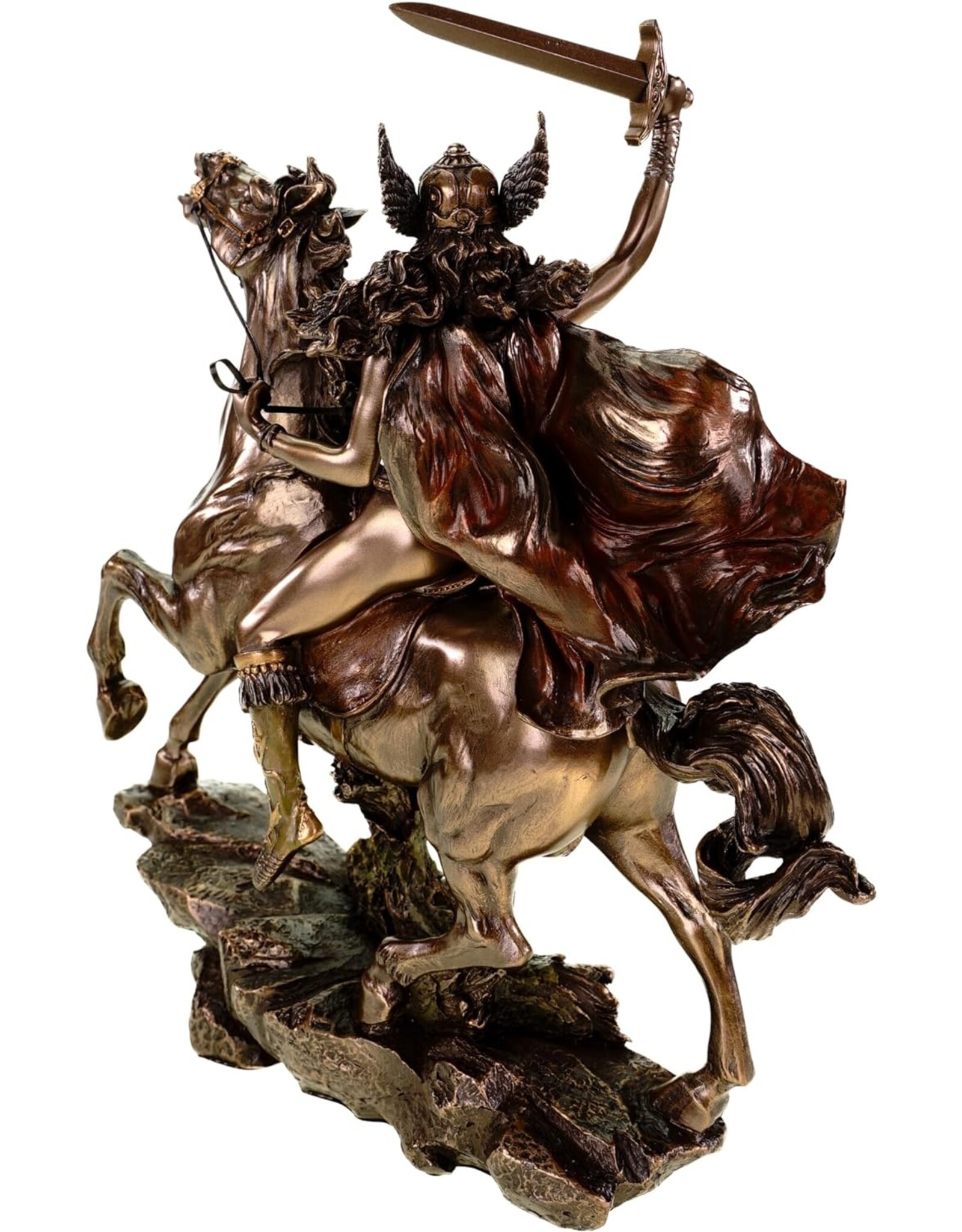 Veronese Design Giftware & Lifestyle - Valkyrie on horse with sword Bronzed Figurine Veronese Design