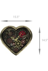 Veronese Design Giftware & Lifestyle - Steampunk Heart Wall Clock Time of Love