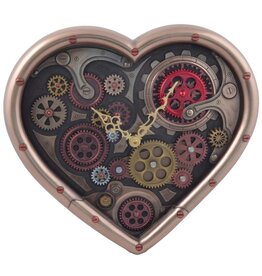 Veronese Design Steampunk Hart Wandklok Time of Love Veronese Design