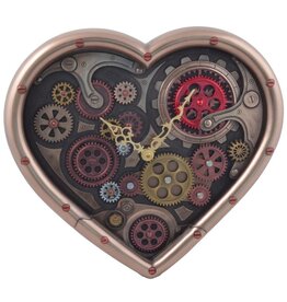 Veronese Design Steampunk Heart Wall Clock Time of Love Veronese Design