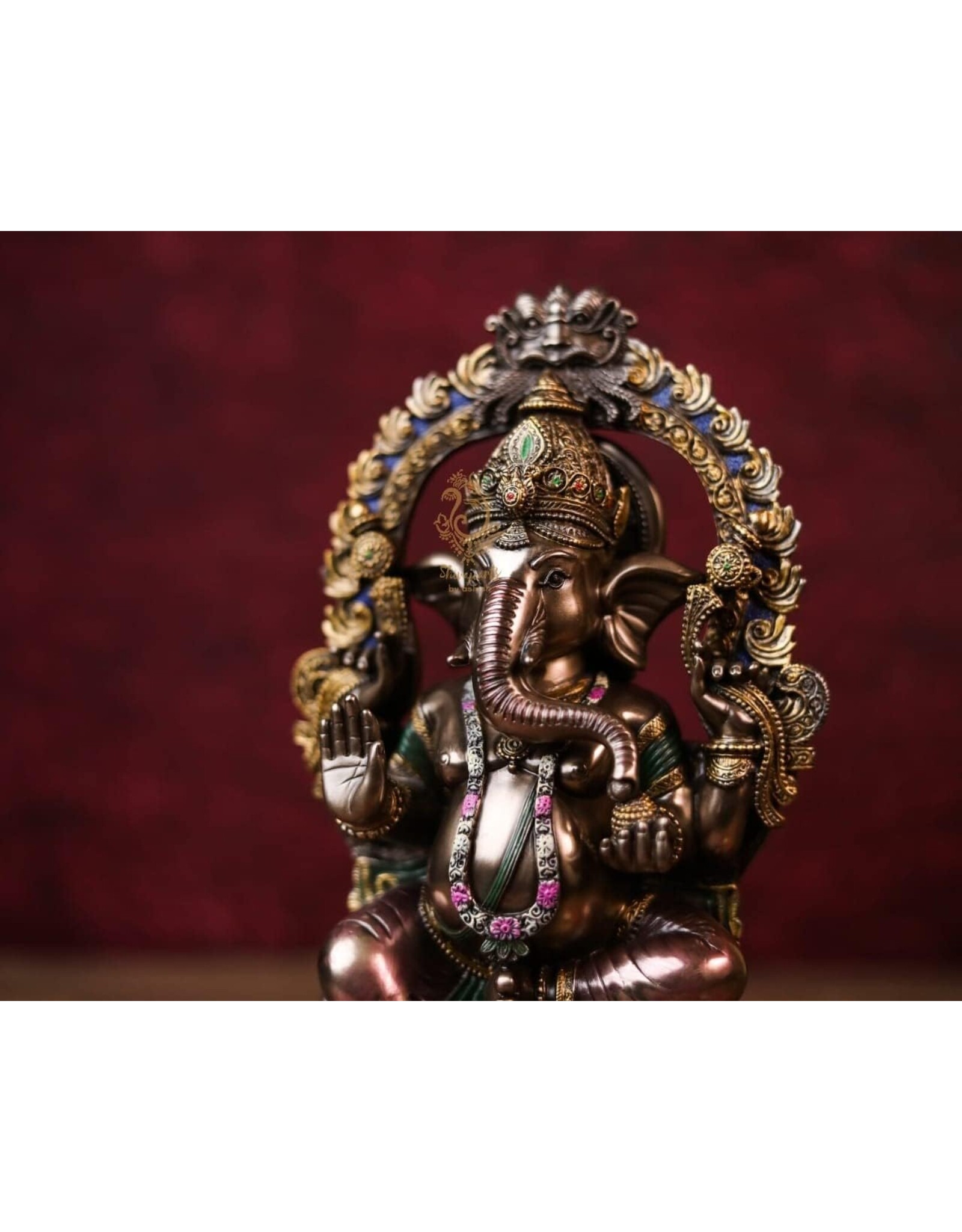 Veronese Design Giftware Beelden Collectables  - Ganesha Hindoeïstische God Zittend Veronese Design