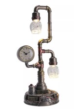 Veronese Design Giftware & Lifestyle - Steampunk Pipework Clock Led Bulp Veronese Design