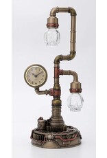 Veronese Design Giftware & Lifestyle - Steampunk Pipework Clock Led Bulp Veronese Design