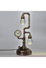 Veronese Design Giftware & Lifestyle - Steampunk Pipework Clock Led Bulp Veronese Design