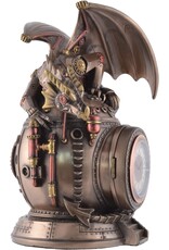 Veronese Design Giftware & Lifestyle - Steampunk Dragon on the Time Machine with Clock Veronese Design