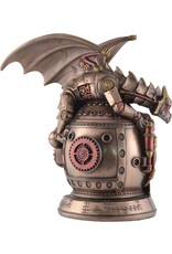 Veronese Design Giftware & Lifestyle - Steampunk Dragon on the Time Machine with Clock Veronese Design
