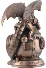 Veronese Design Giftware & Lifestyle - Steampunk Dragon on the Time Machine with Clock Veronese Design