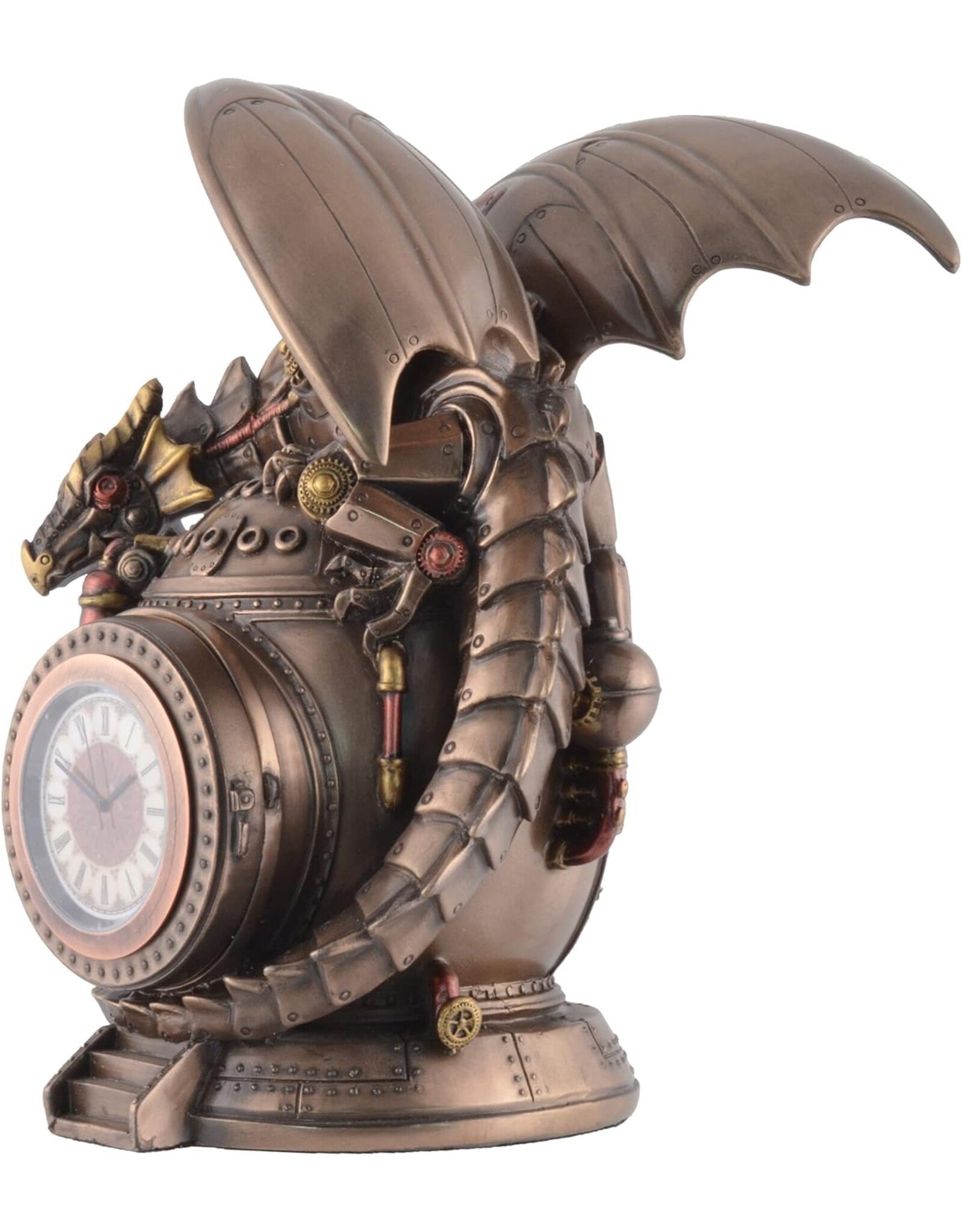 Veronese Design Giftware & Lifestyle - Steampunk Dragon on the Time Machine with Clock Veronese Design