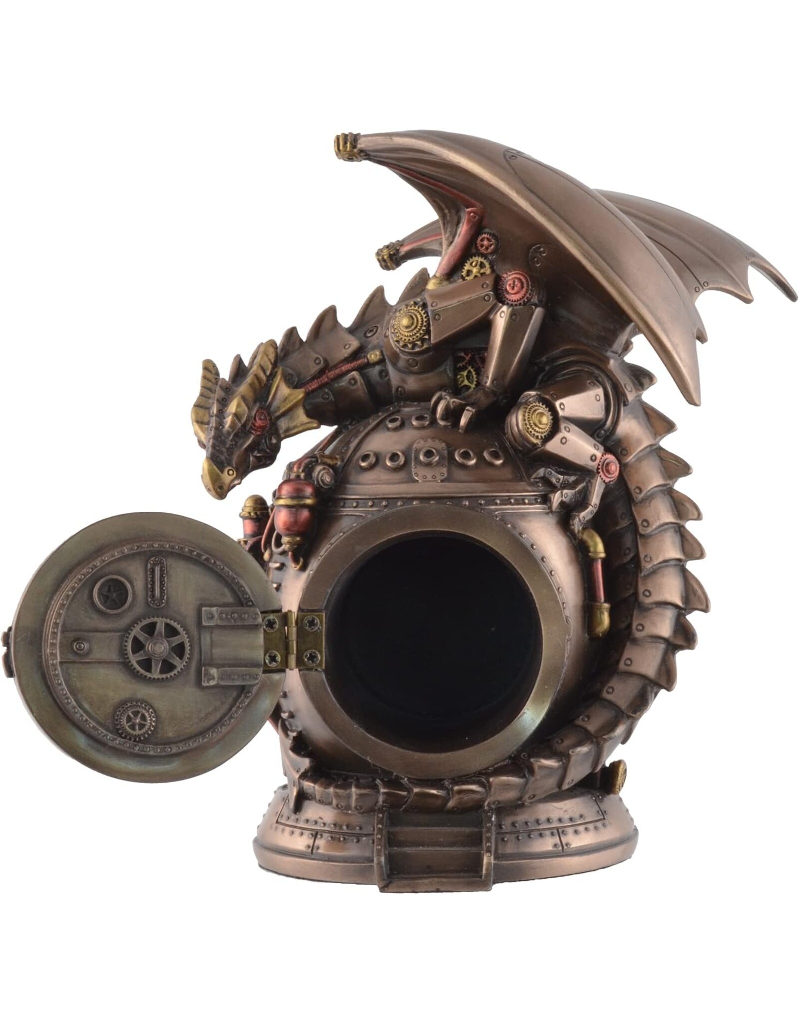Veronese Design Giftware & Lifestyle - Steampunk Dragon on the Time Machine with Clock Veronese Design