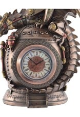 Veronese Design Giftware & Lifestyle - Steampunk Dragon on the Time Machine with Clock Veronese Design