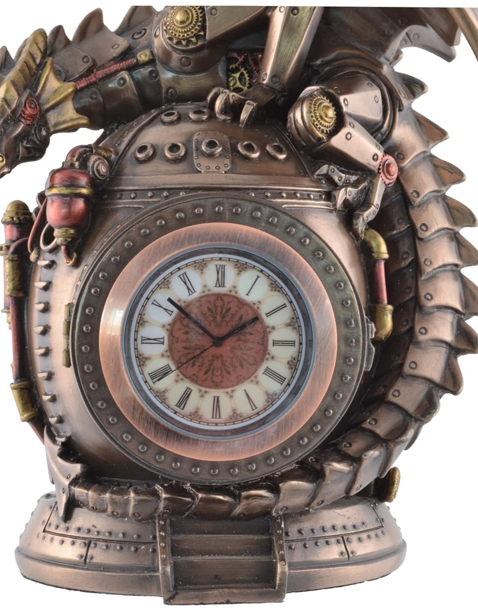 Veronese Design Giftware & Lifestyle - Steampunk Dragon on the Time Machine with Clock Veronese Design