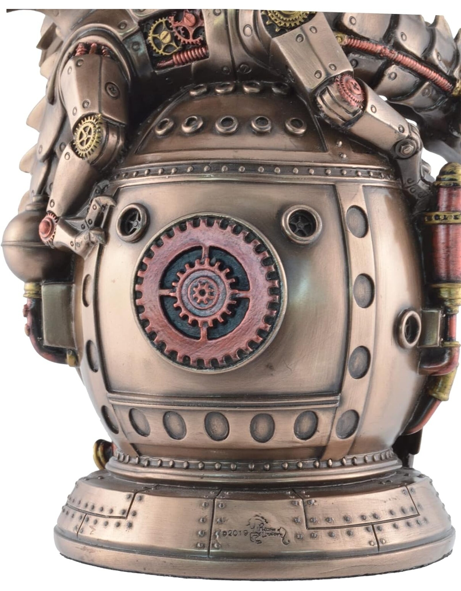 Veronese Design Giftware & Lifestyle - Steampunk Dragon on the Time Machine with Clock Veronese Design