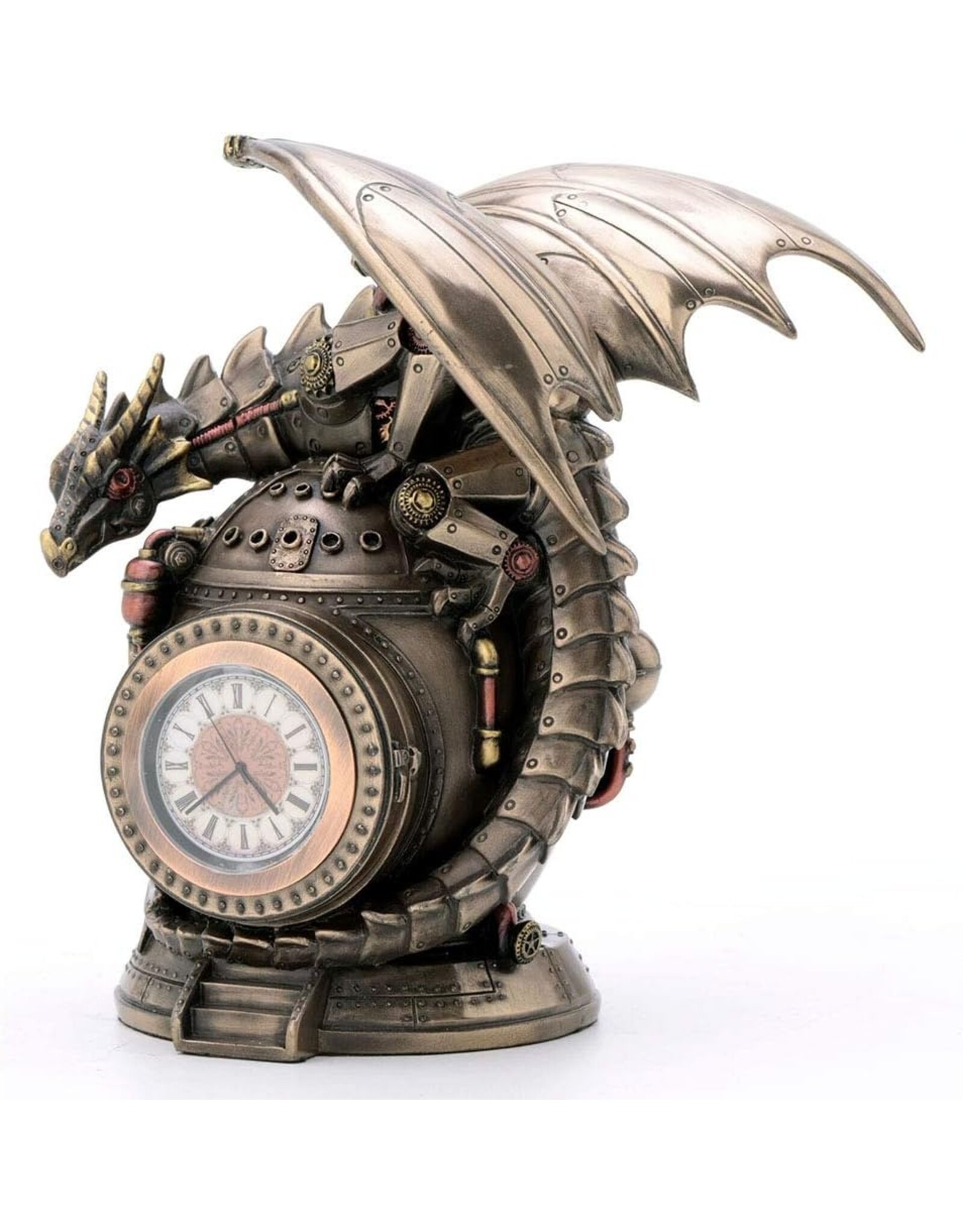 Veronese Design Giftware & Lifestyle - Steampunk Dragon on the Time Machine with Clock Veronese Design