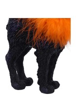 NemesisNow Giftware & Lifestyle -  Furdinand Black Cat with Oranje Feather Boa 23cm