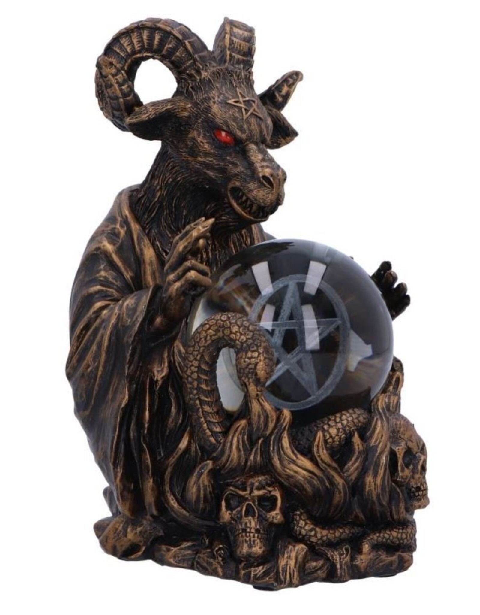 NemesisNow Giftware & Lifestyle - Orbuculum of the Baphomet Illuminating Figurine 16cm