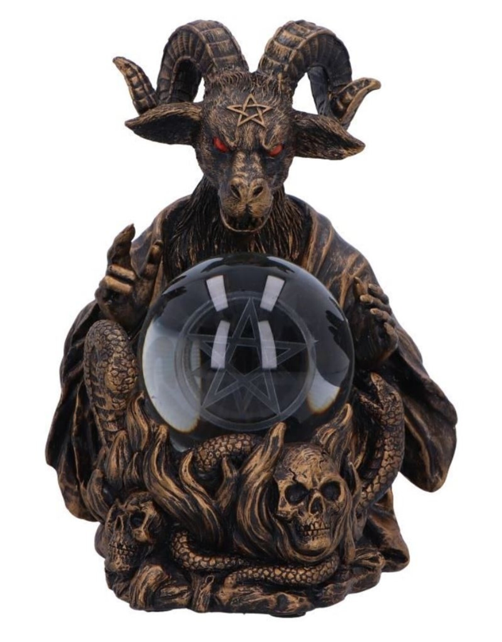 NemesisNow Giftware & Lifestyle - Orbuculum of the Baphomet Illuminating Figurine 16cm