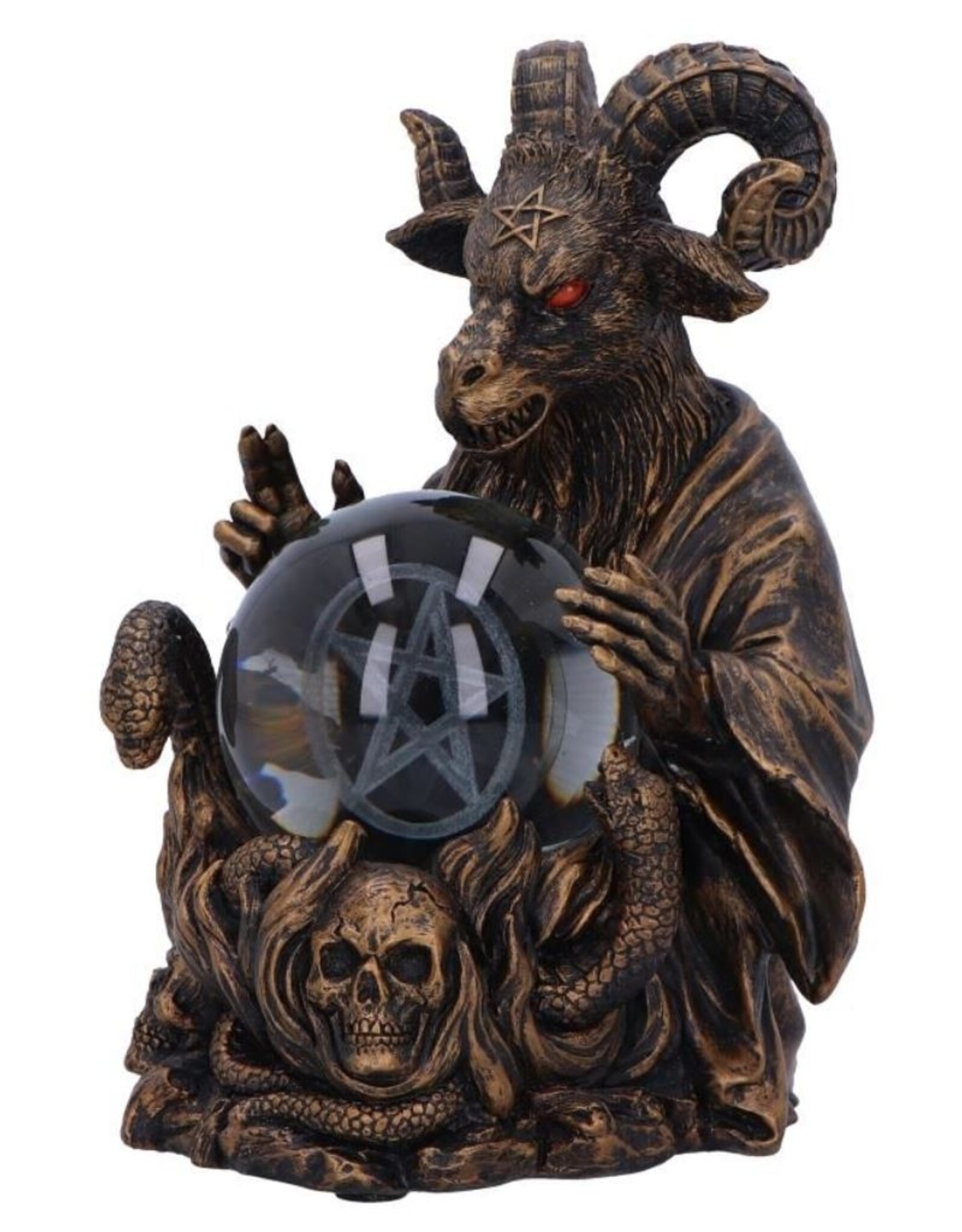 NemesisNow Giftware & Lifestyle - Orbuculum of the Baphomet Illuminating Figurine 16cm