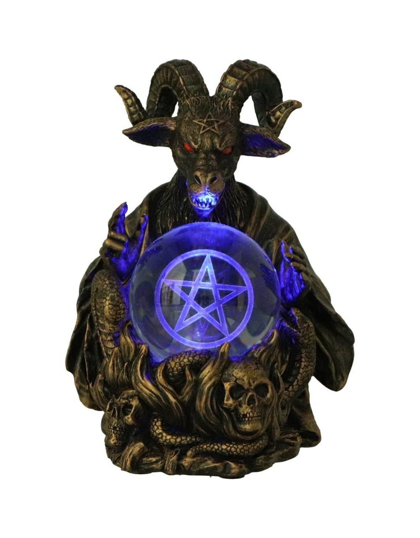 NemesisNow Giftware & Lifestyle - Orbuculum of the Baphomet Illuminating Figurine 16cm