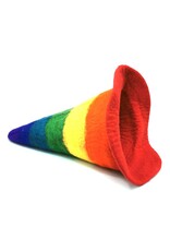 Trukado Miscellaneous - Vilten punthoed "Regenboog"- handgevilt, 100% wol