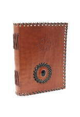 AWG Miscellaneous - Leather Notebook with Black Onyx & Compass 17cm x 12 cm