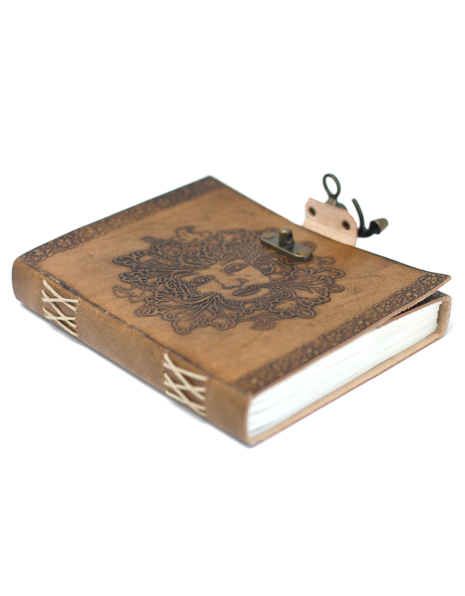 AWG Miscellaneous - Leather Notebook Greenman embossing 20cm x 15cm