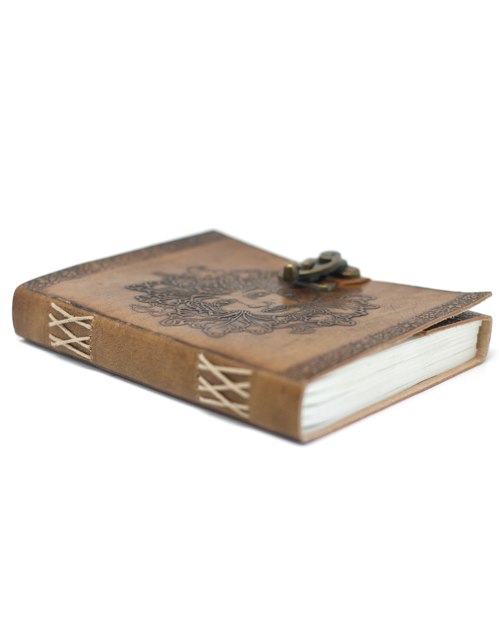 AWG Miscellaneous - Leather Notebook Greenman embossing 20cm x 15cm