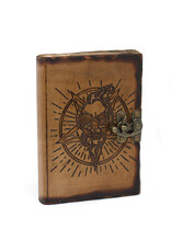 AWG Miscellaneous - Leren Notitieboek Pentagon & Skull 18x13cm