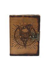 AWG Miscellaneous - Leather Notebook Pentagon & Skull 18x13cm