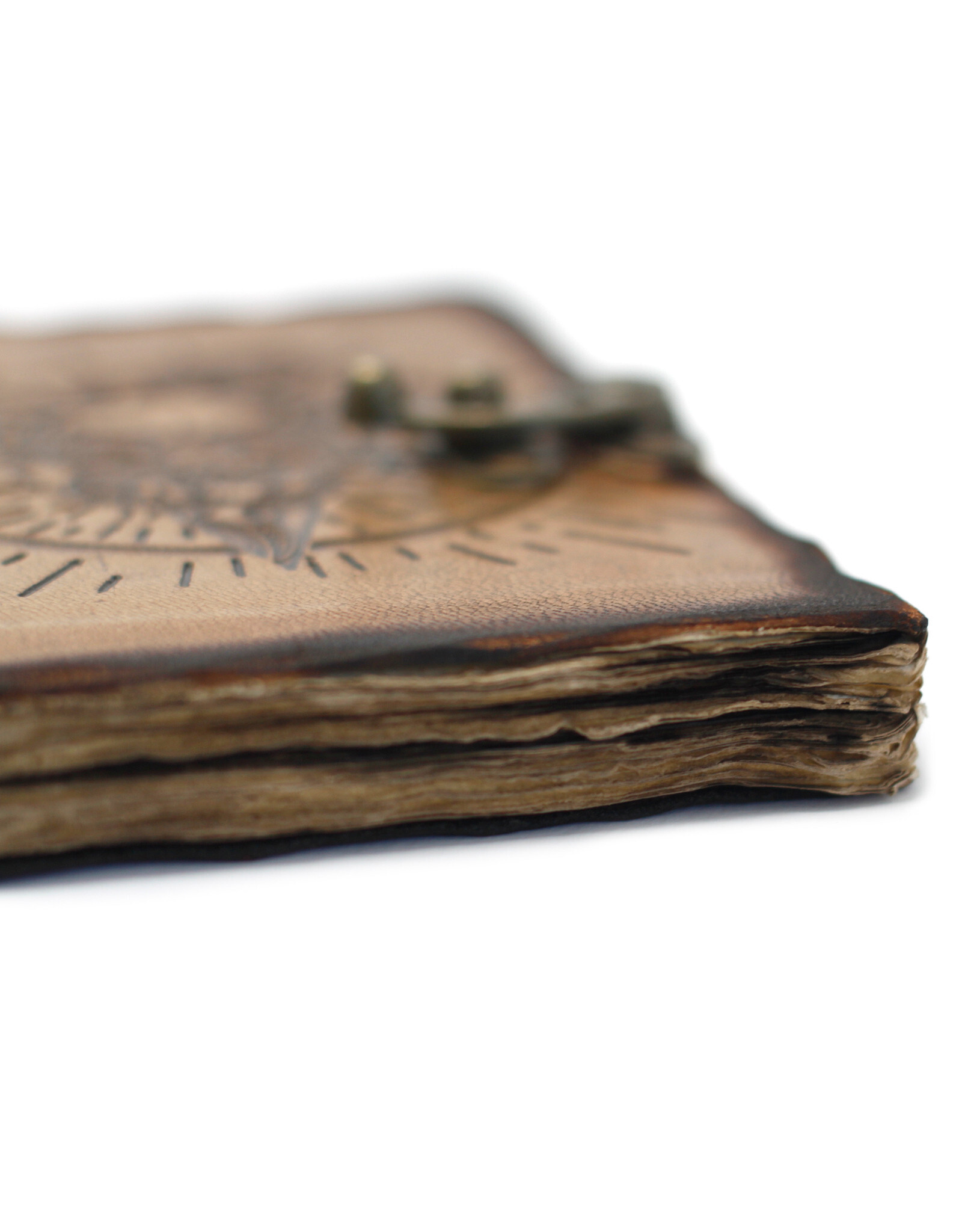 AWG Miscellaneous - Leren Notitieboek Pentagon & Skull 18x13cm