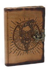 AWG Miscellaneous - Leren Notitieboek Pentagon & Skull 18x13cm